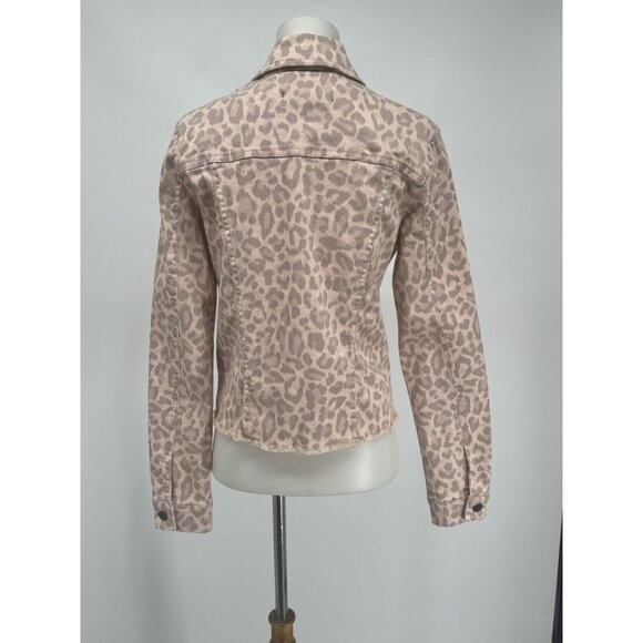 Kut from the Kloth Pink Leopard Jean Jacket - Picture 8 of 16